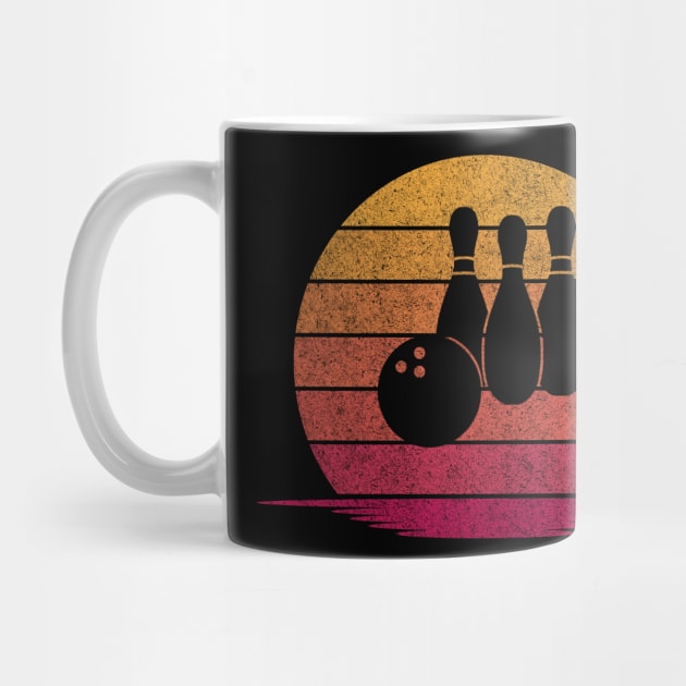 Awesome Funny Bowling Gift - Hobby Silhouette Sunset Design by mahmuq